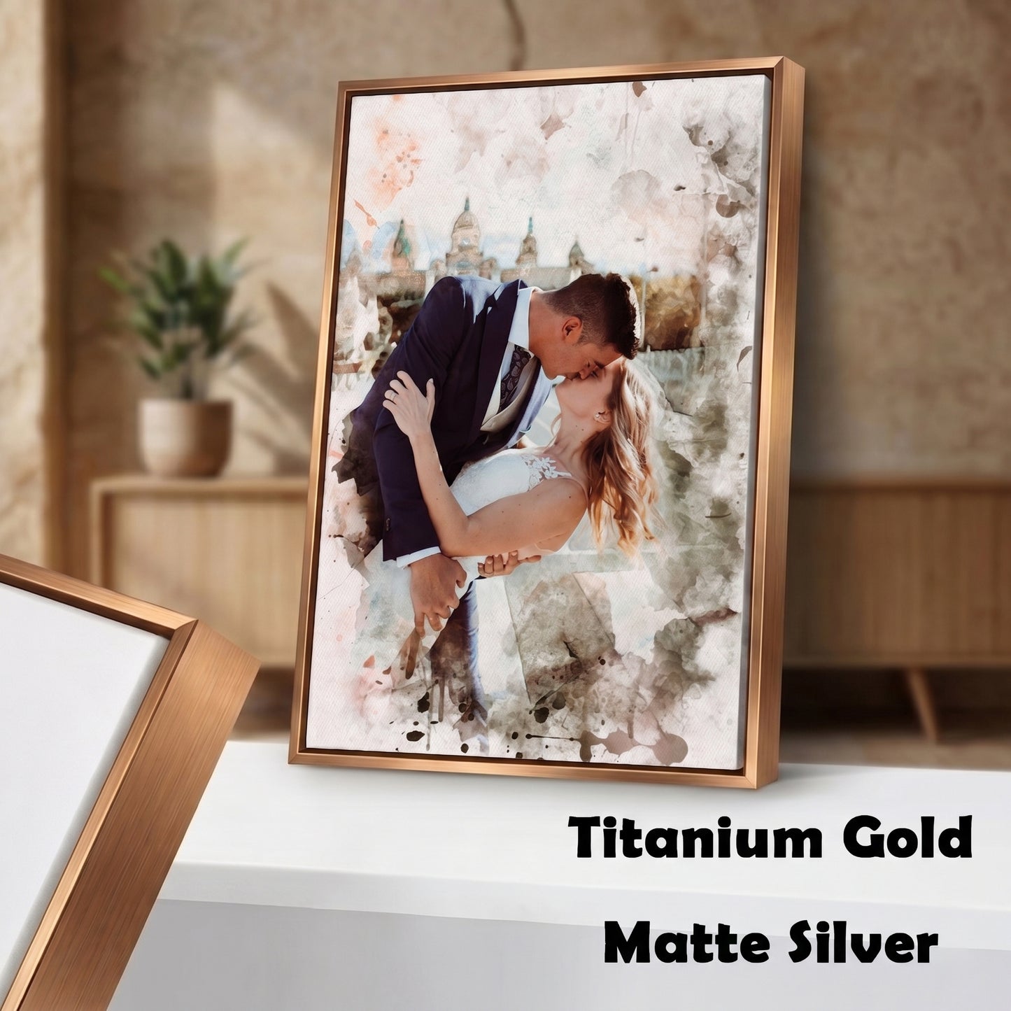 Custom Watercolor Portrait Canvas Prints from Your Photo
