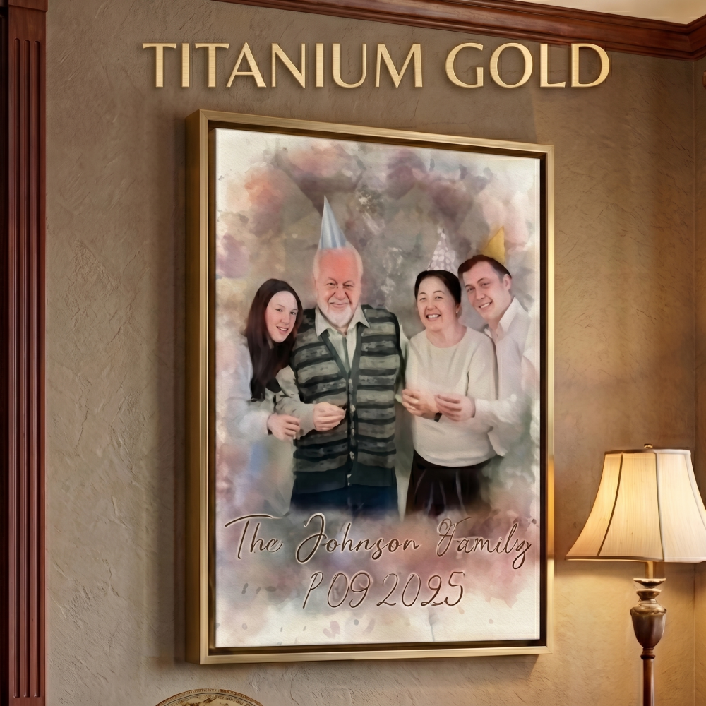 Custom Watercolor Portrait Canvas Prints from Your Photo