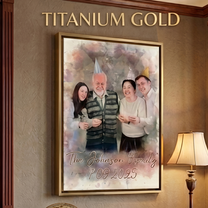Custom Watercolor Portrait Canvas Prints from Your Photo
