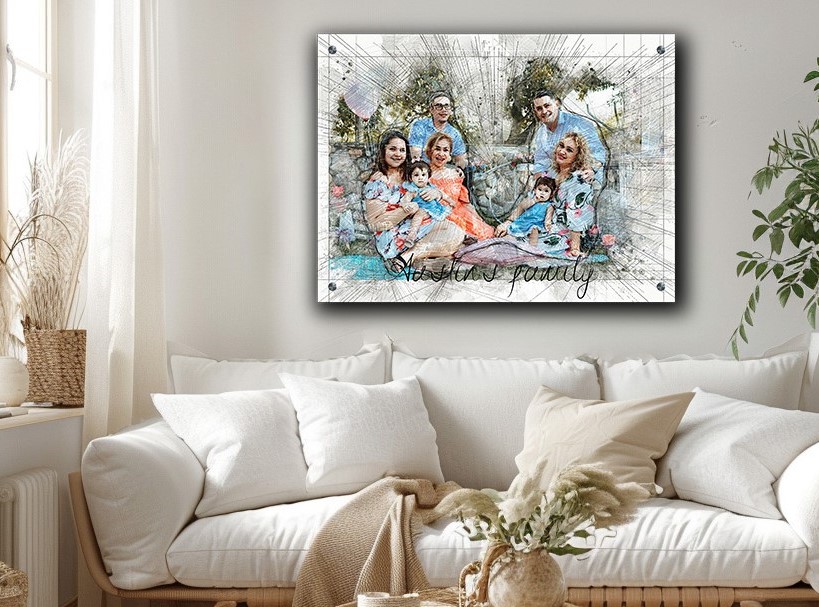 custom portrait wall art